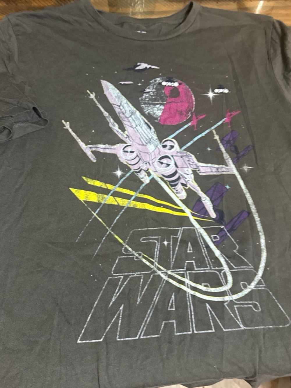 Star Wars Black Tee with Metallic Silver Logo